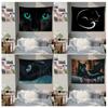 Black Cat Tapestry Office Living Room Tapestry Home Wall Decoration Tapestry