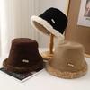 Панама женская зимняя теплая передняя длинная задняя короткая шляпа-ведро утолщенная теплая ветрозащитная от холода