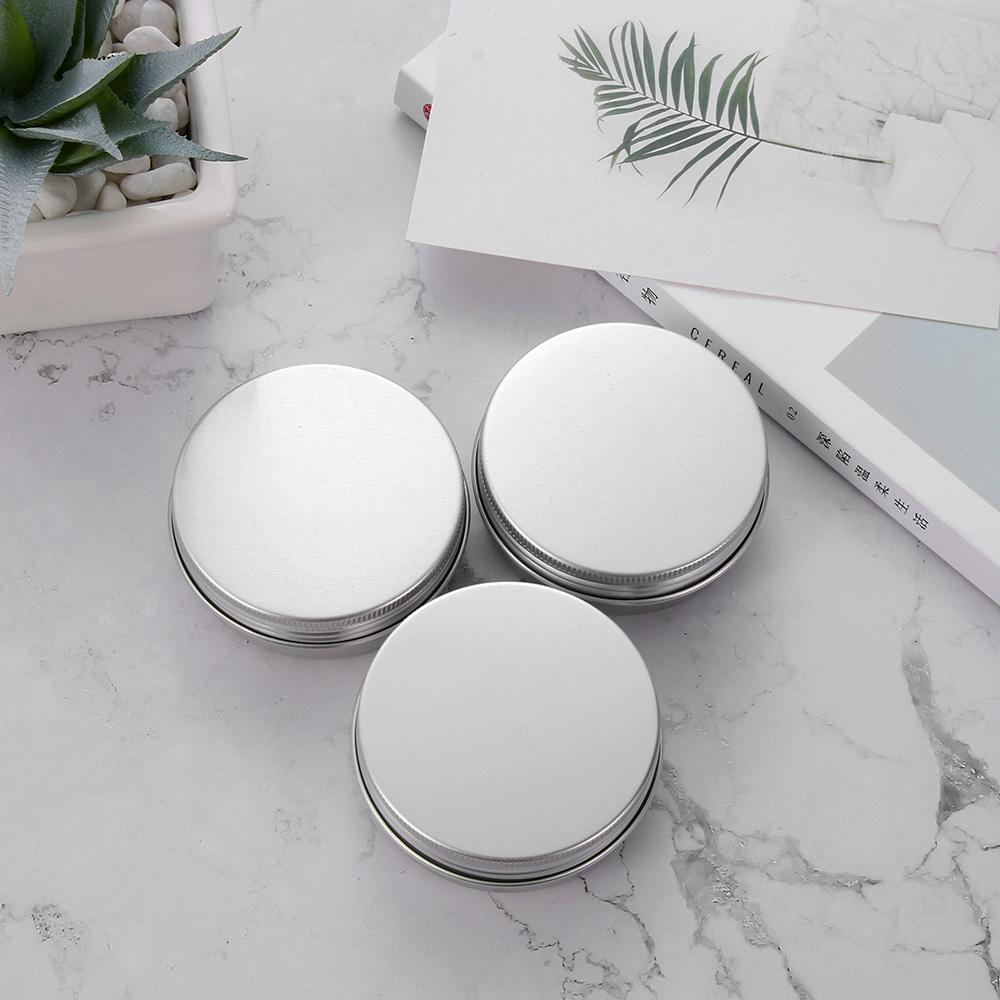 Packaging Can Upper Screw Tin Container Cosmetic Pot Jar Makeup Storage Empty Aluminium Bottles