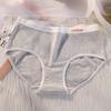 Нижнее белье больших размеров из хлопка с нитками для полных женщин, удобные дышащие спортивные трусики из полимолочной кислоты 5A для девочек