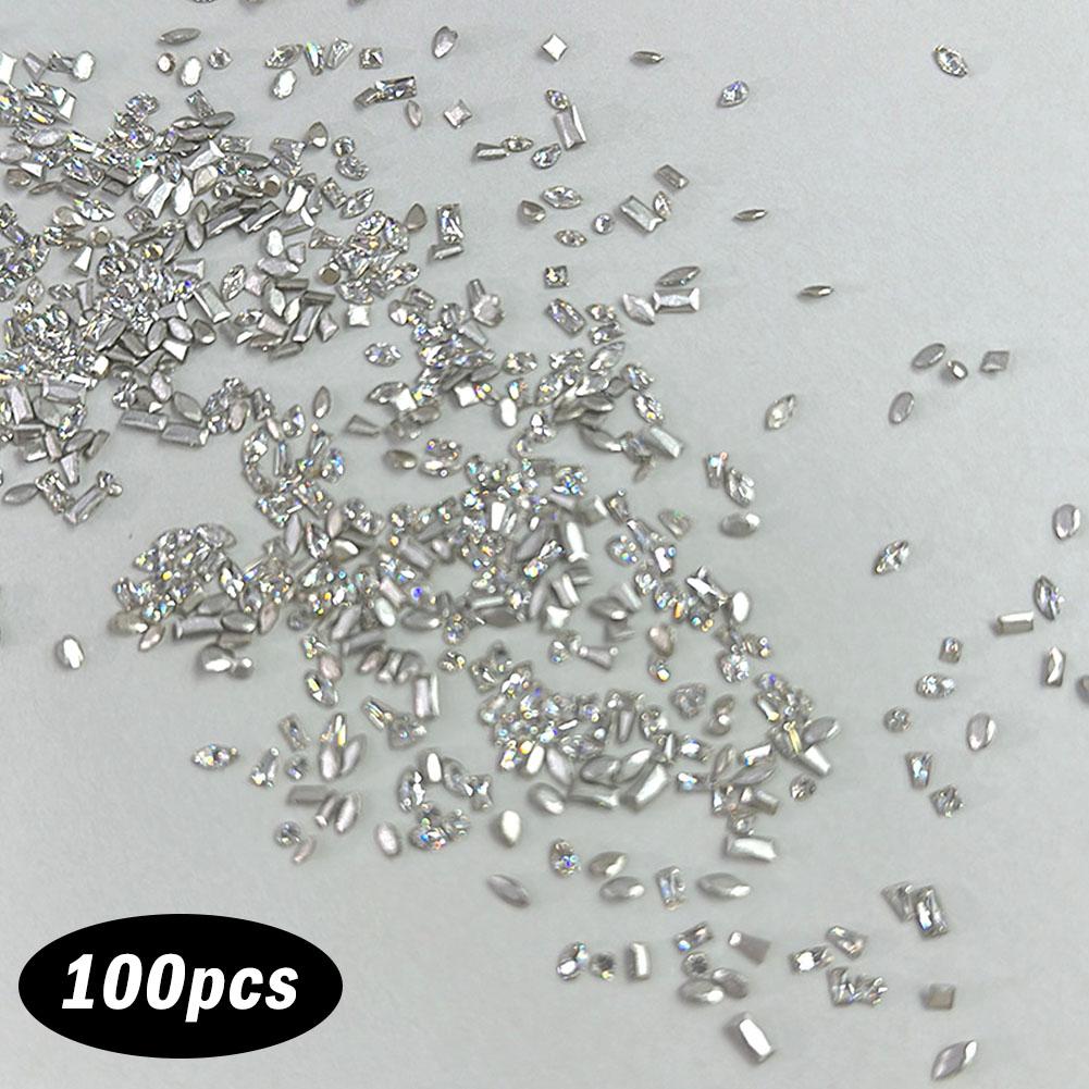 100pcs Super Glitter Mini Zircon 3D ail Art Decorations Accessories Manicure Garment Rhinestone R2X3