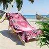 Whimsical pink heart-shaped rabbit 2D Flat Print Beach Towel, Large Soft Quick Dry Towel for Beach Camping SwimmingZSTJ0915427