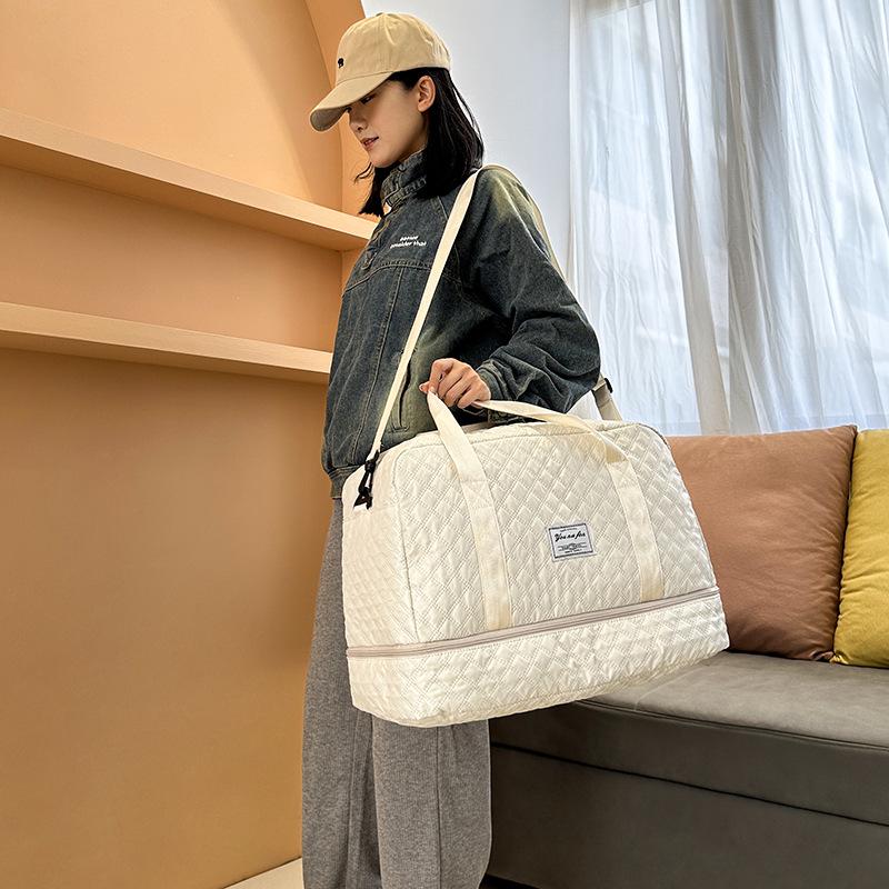 Дорожная сумка большой вместимости с разделением на влажное и сухое для деловых поездок, спорта и йоги