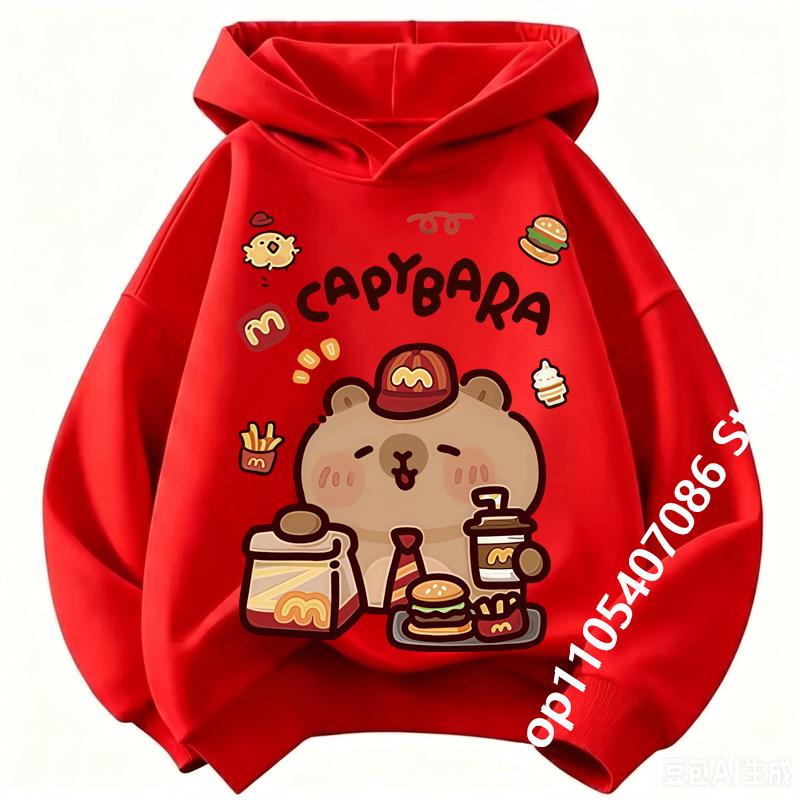 2026 Funny Stylish Capybara Fashion Design Sweatshirt Children's Hoody for Boys Girls Autumn Winter Casual Hoodies