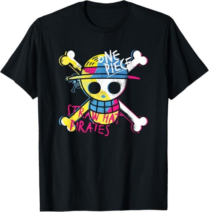 Pirate Manga Style Straw Hat Pirates T-Shirt Size S-4XL