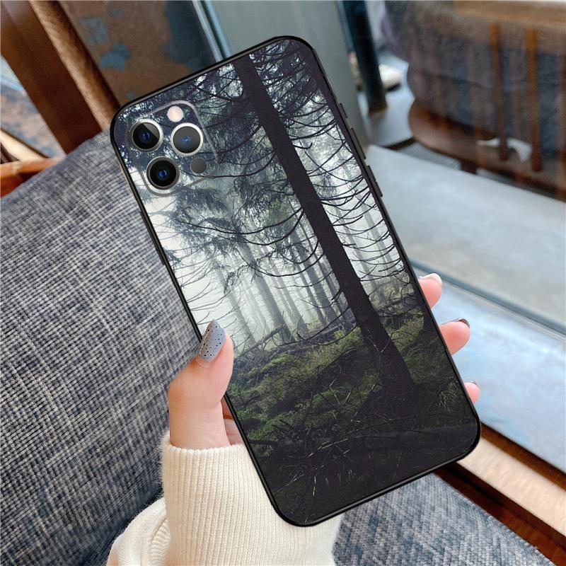 Чехол для телефона 'Горы' для iPhone 16 14 13 12 11 15 Pro Max 12 13 mini XR 15 16 Plus 16e Защитный корпус