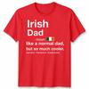 Irish Dad Definition Fathers Day Shamrock Ireland Flag Unisexs Unisexs T Shirt