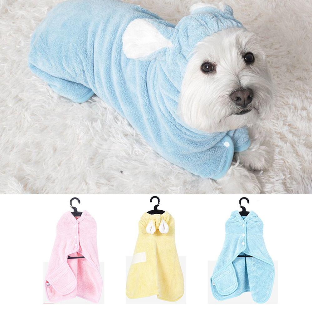 Soft Dog Bath Towel Warm Pet Wash Towels New Puppy Bathrobe  for Pet Cleaning
