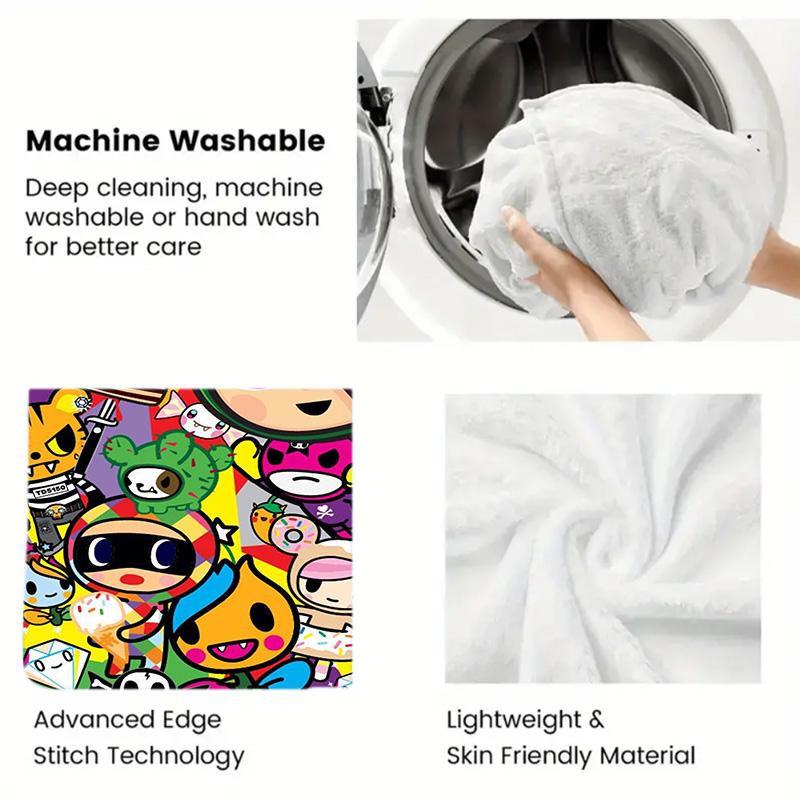 tokidoki 2D Flat Pattern Flannel Blanket High quality All Seasons Warmth and Comfort Perfect for Christmas Gifts.PMT0914024