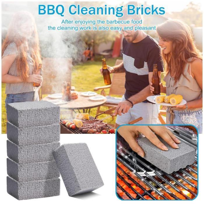 6Pièces Grill Nettoyage Pierre Réutilisable Blocs Briques de Nettoyage Griller Pierre Nettoyant Ponce pour Nettoyer Barbecue Grills