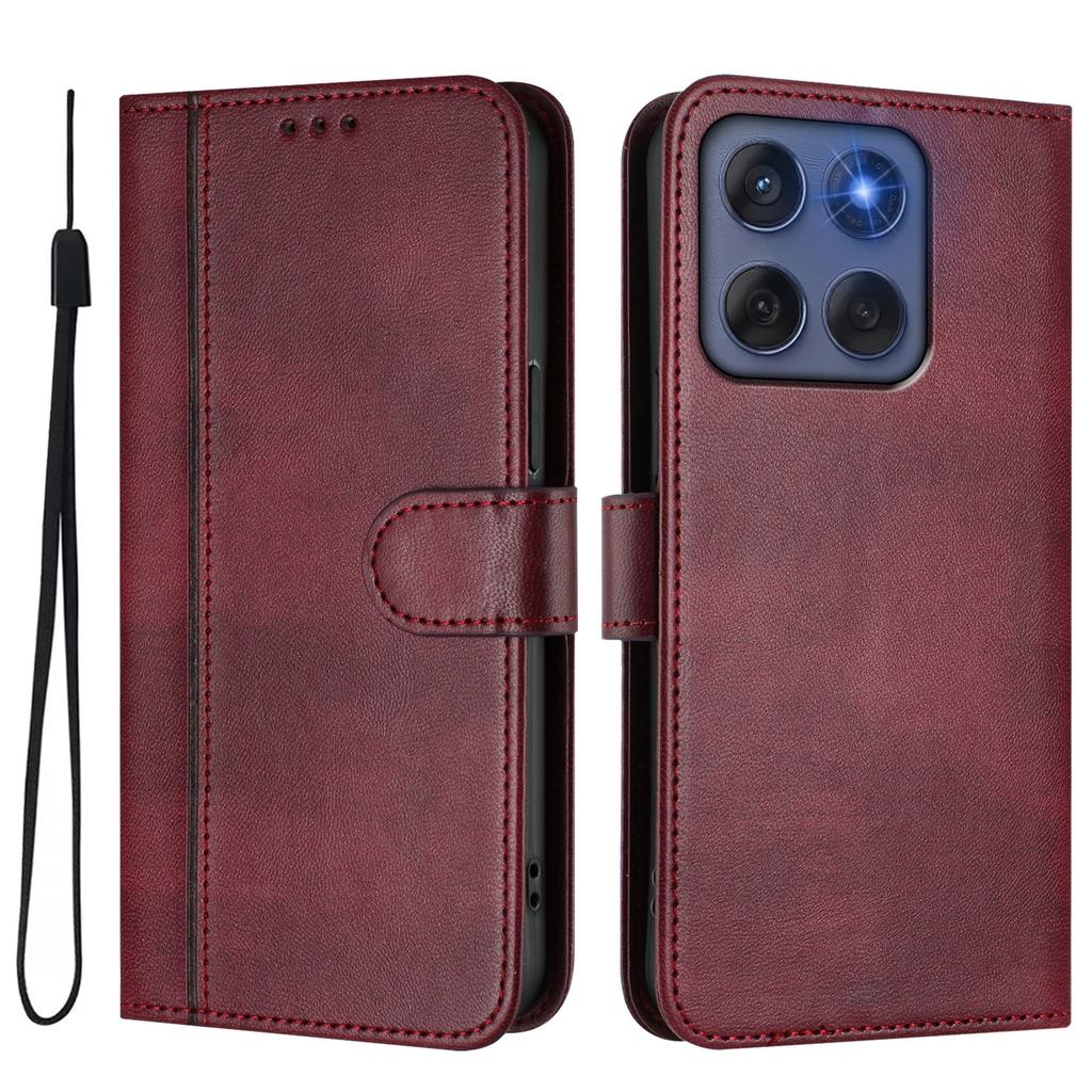 Роскошный простой кожаный чехол для Motorola Moto G75 G55 G35 G45 G85 G72 Edge50 G слоты для карт питания магнитная подставка ударопрочный откидной чехол