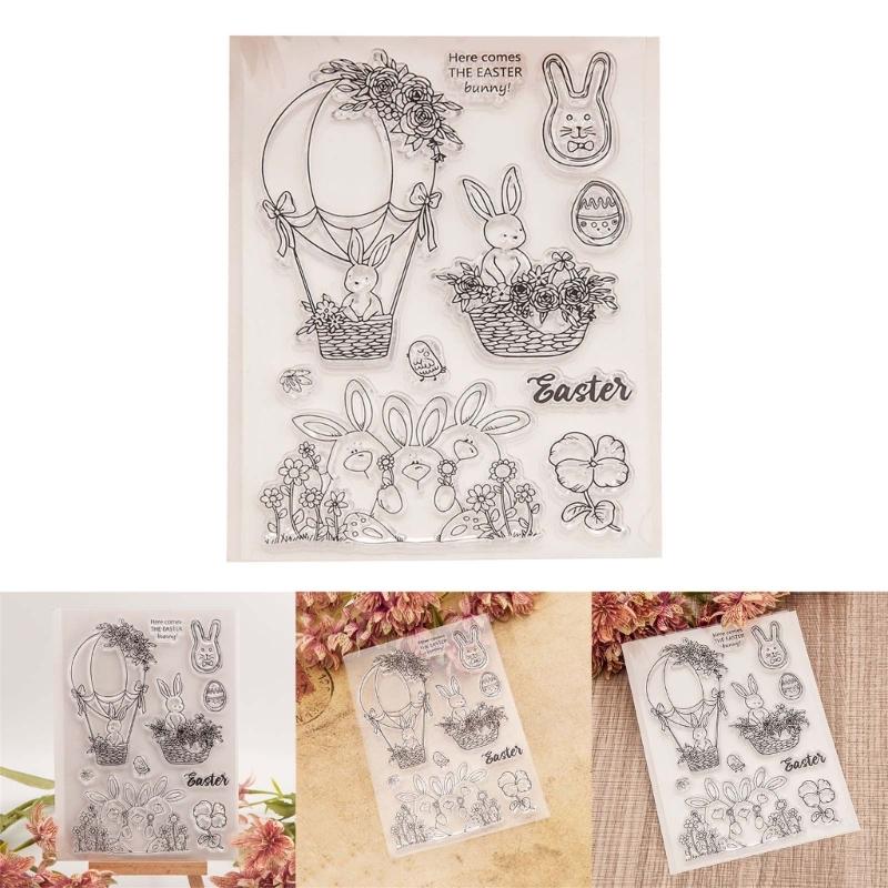 Cute Easter Bunny Stamp Perfect for Handmade Art and Scrapbooking Enthusiasts