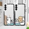 Смешной чехол для телефона с изображением пары собак для Samsung Galaxy S24 S25 Ultra S23 S22 Plus S21 FE 5G Прозрачный мягкий чехол Парные чехлы для влюбленных