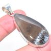 Natural Dendrite Opal Gemstone 925 Sterling Silver Gift Pendant 2.32" Q1c84