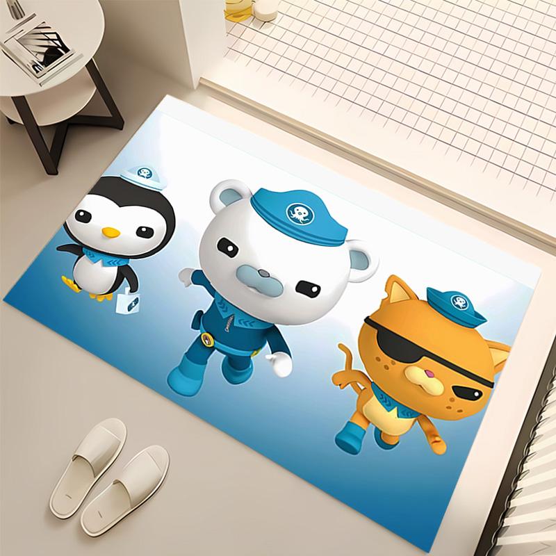 1pc The Octonauts6 Print Area Rug - Soft, Washable Non-Slip Indoor Mat, Living Room, Home Office Decorative Rug,Office Decorative