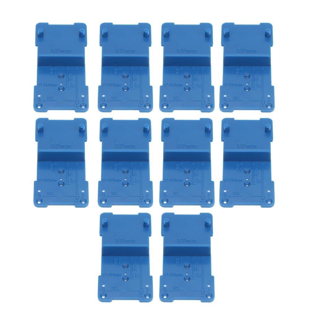10 Pcs Narrow Type Hole Drilling Locator Template Cabinet Hinge Jig For Door Cabinet Assemble