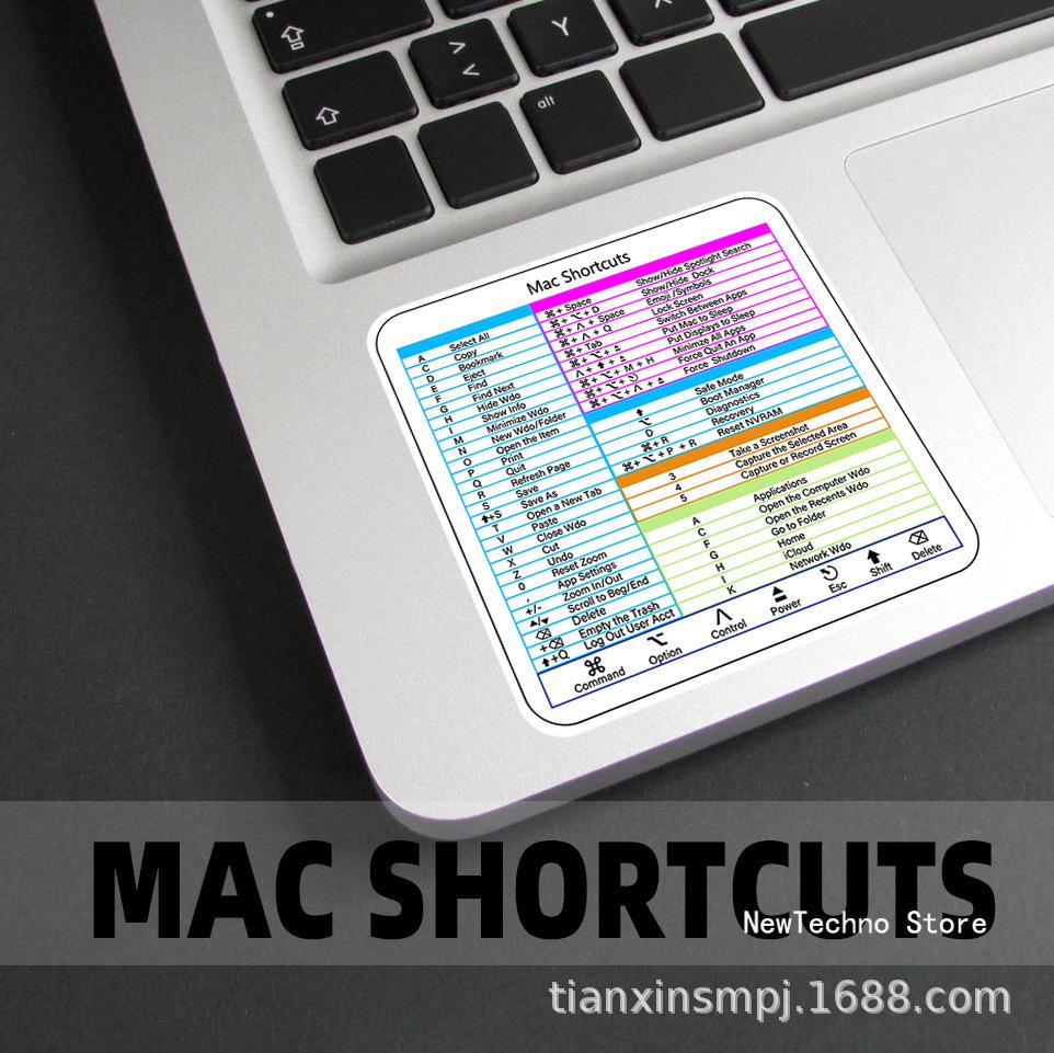 Наклейки со значками горячих клавиш для Word Excel Windows/MAC/OS Графика букв Защитная наклейка для ноутбука