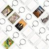 10 шт. Акриловый брелок-фоторамка, прозрачная вставка для фото, пустые брелоки для двусторонних фото, материалы для DIY
