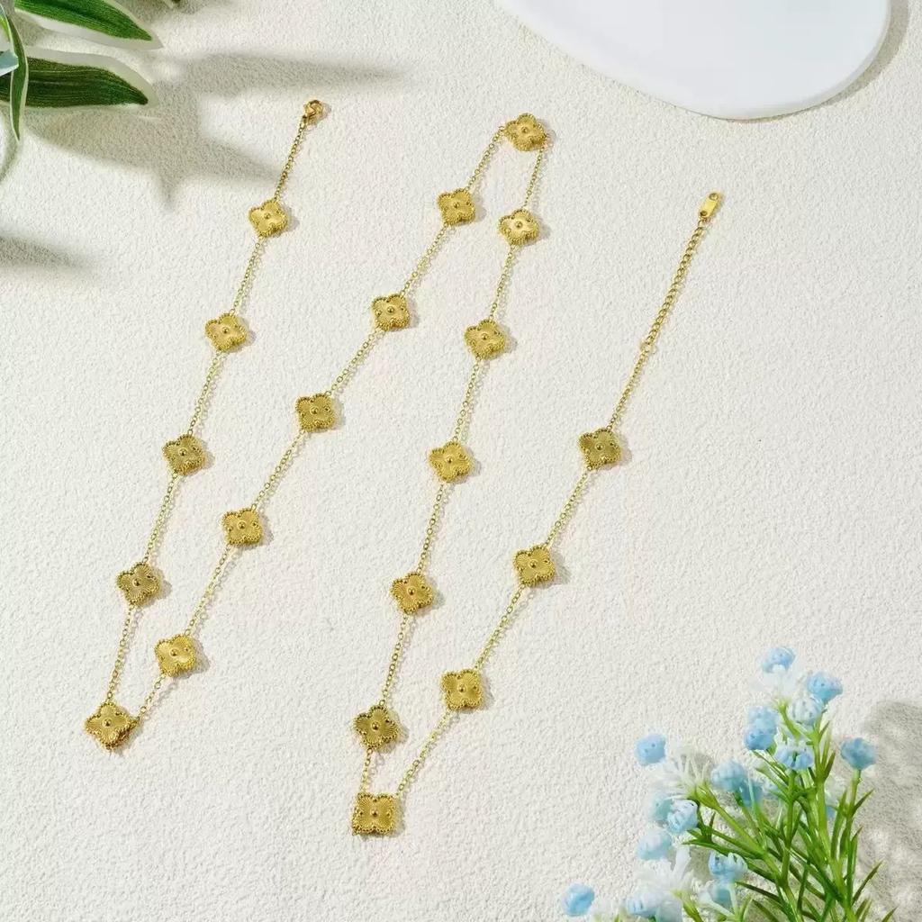 Модное высококачественное роскошное ожерелье-цепочка для свитера «Четырехлистный клевер», длина 90 см, ожерелье «Двадцать цветов»