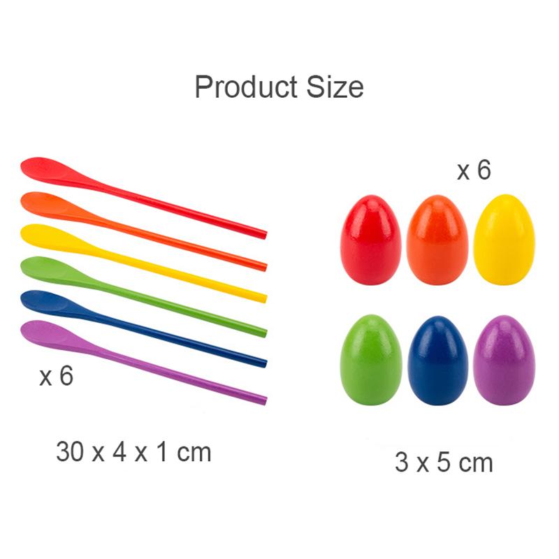 6 шт., деревянные игровые наборы с ложкой для яиц, гоночные игровые наборы, балансировочная палка, эстафета для детей, пасхальные яйца, охота, уличный газон, спортивные обучающие инструменты