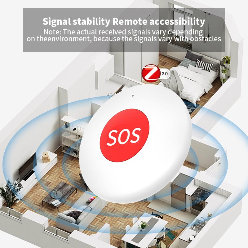 Tuya Zigbee SOS Кнопка экстренного вызова Один ключ Тревога для Пациентов Пожилых Детей Экстренная Помощь Вызов Устройство Безопасности Управление через Приложение