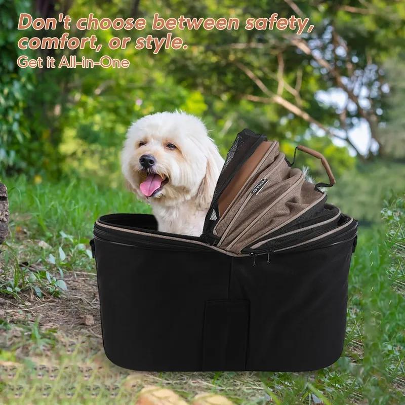 Comfortable Padded Dog Rear Bicycle Basket Pet Commuter Seat Basket for Rear of Bicycle Easy to Install
