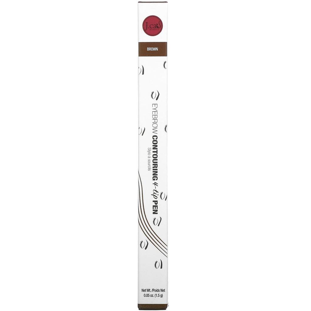 J.Cat Beauty Eyebrow Contouring 4-Tip Pen, ETP102 Brown, 1.5g (0.05oz)
