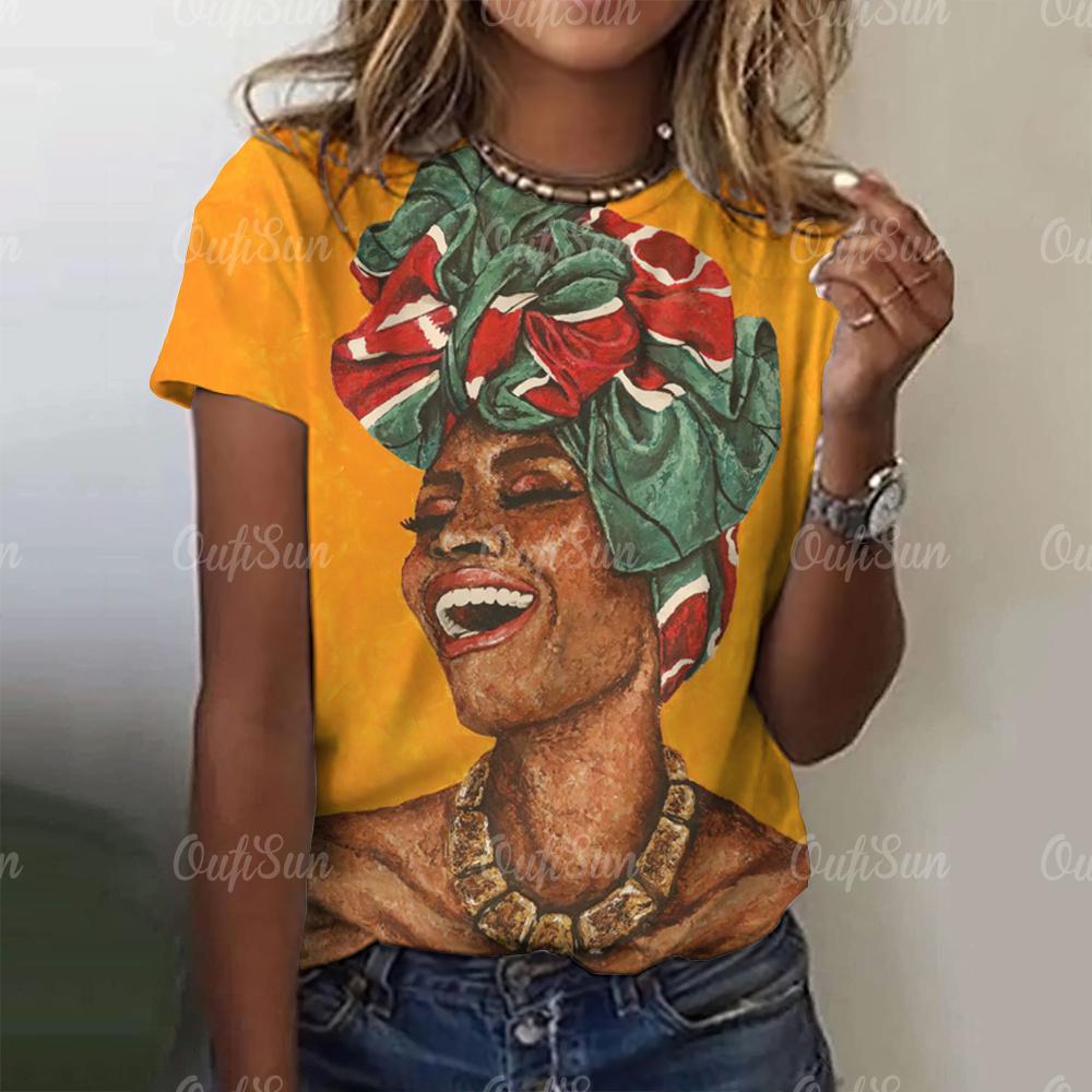 Винтажная футболка, женская летняя футболка с круглым вырезом и забавным принтом, повседневная свободная 3d футболка, элегантные топы с короткими рукавами большого размера Y2k