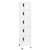 VidaXL Locker Cabinet White 38x40x180 Cm Steel 339788