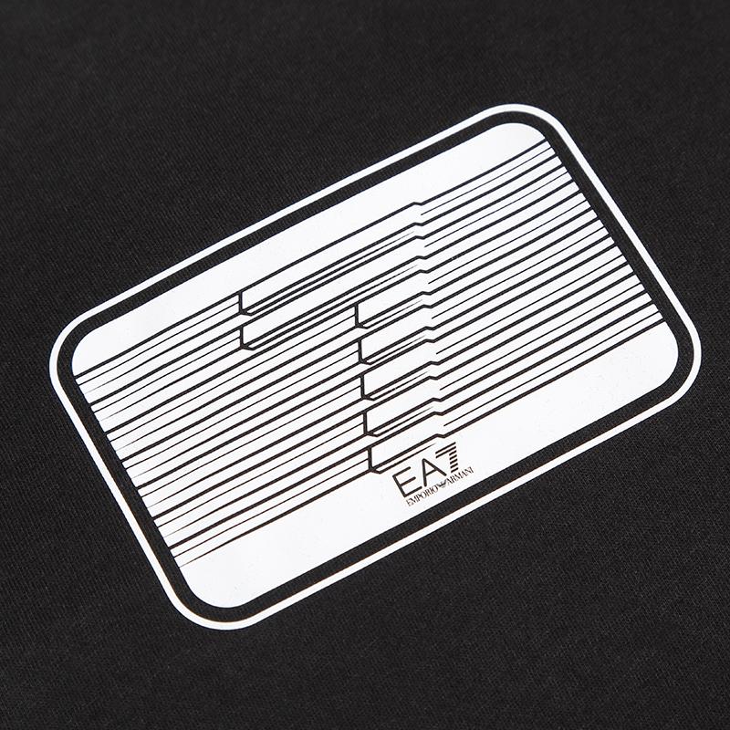 EMPORIO ARMANI EA7 T Shirts Men's Black Crew Neck Moderate Straight Fit 3RPT51-PJ02Z-1200