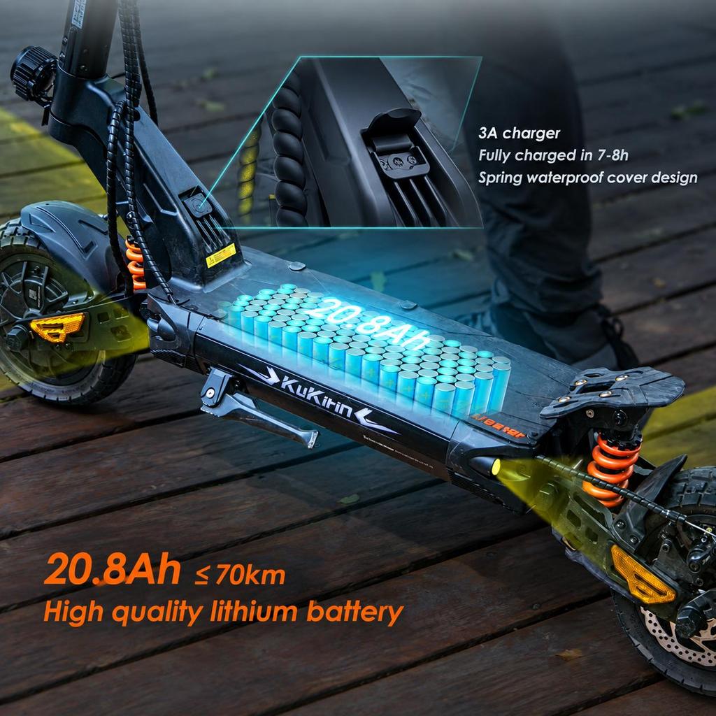 KuKirin G2 Master Electric Scooter 1000W Dual Motor 52V 20.8Ah Battery Max Speed Front Rear Disc Brake with Hydraulic Shock Absorber