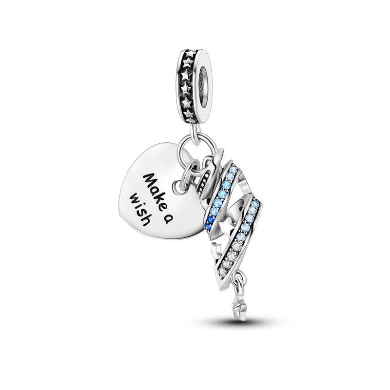 Подвески подходят для нового браслета, 100% стерлинговое серебро 925 пробы, красочные бабочки, стрекоза, колибри, цветы, подвески, ювелирные изделия своими руками