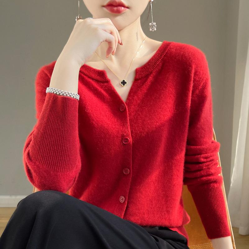 Women S Long Sleeve Knit Cardigan Sweater Versatile Top