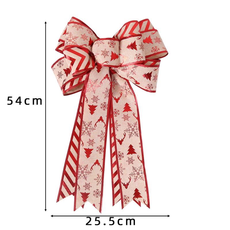 54cm Double Layers Christmas Bows Christmas Tree Decoration Ornaments For Home Front Door Wall