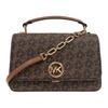 MICHAEL KORS Delancey Canvas With Leather Shoulder Bag, Crossbody Bag, Handbag Unisex Brown 32T4GD8C5B-227