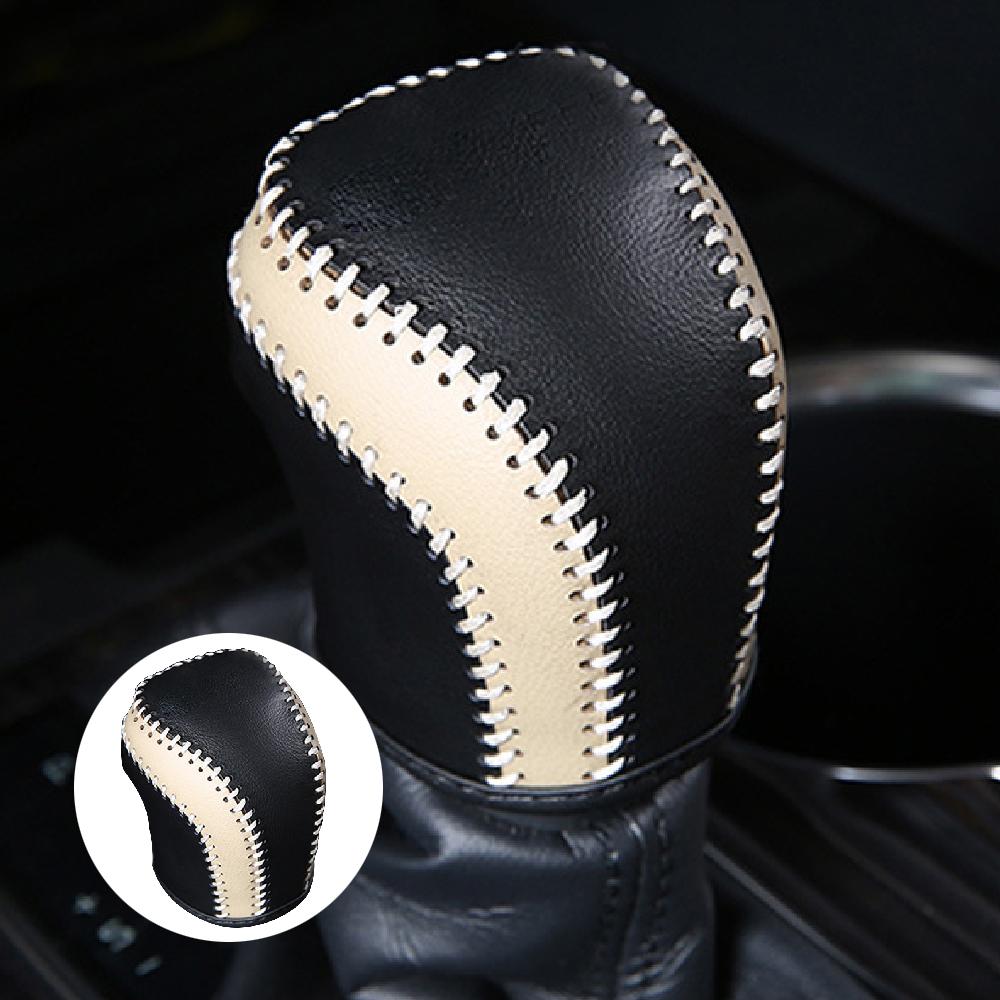 Leather AT Gear Shift Knob Head Cover Interior Trim for Toyota Camry 70 Corolla 2019 2020 2021 Car Accessories