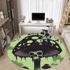 1pc Mushroom Skull Office Round Area Rug, Under Office Chairs Bedroom Living Room Home Decor, Room Deco, Available in Various Sizes