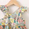 Summer Baby Girl Flutter Sleeve Dress with Bag - Princess Toddler Outfit, All-Over Print.