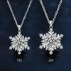 S925 Sterling Silver Snowflake Necklace for Women Versatile High-End Feel Moissanite Pendant Silver Collarbone Chain Gift