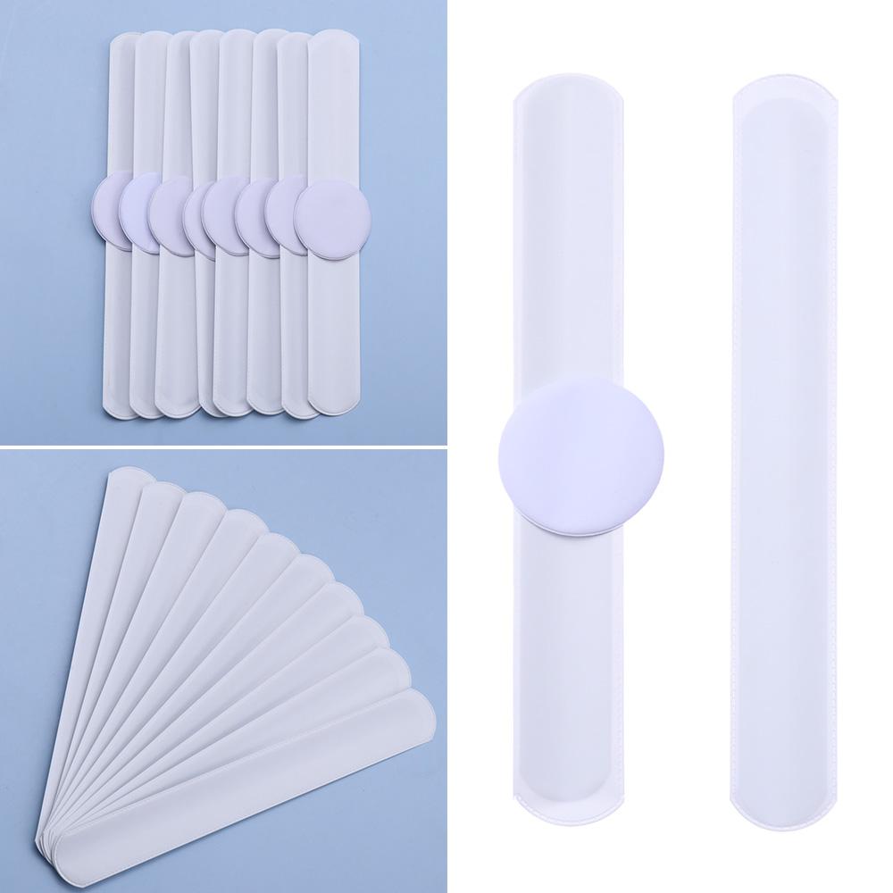 Сделай сам, краска для рукоделия, Рождество, Хэллоуин, многоразовые, пригодные для записи, водонепроницаемые браслеты на запястье, пустые браслеты-защелки