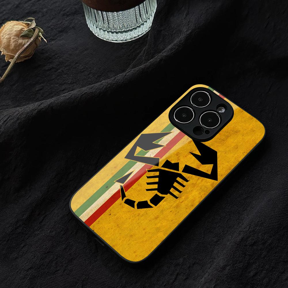 Италия Машина Abarth Новый чехол для телефона Для IPhone 15 13 14 12 16 11 Pro XS Max Plus Mini X XR SE2020 Закаленное стекло Coque