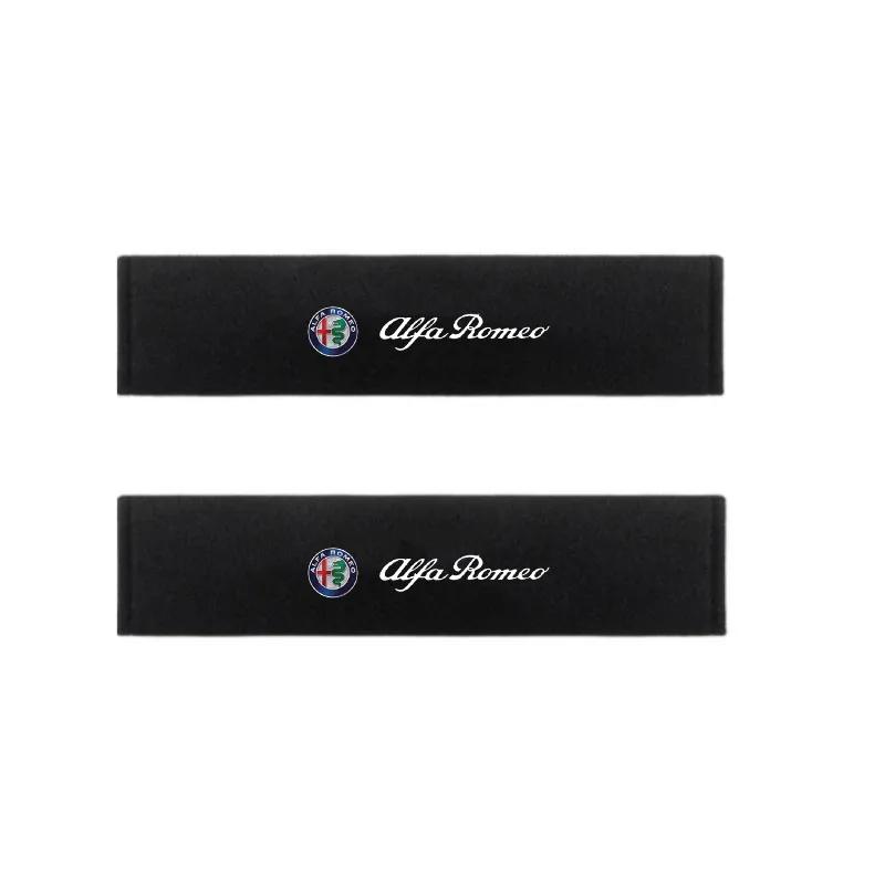OUVKF1 Car Seat Belt Protect Shoulder Pad Cover Headrest Neck Pillow for Alfa Romeo 4C 159 Spider Giulia Giulietta 156 Tonale Mito 147