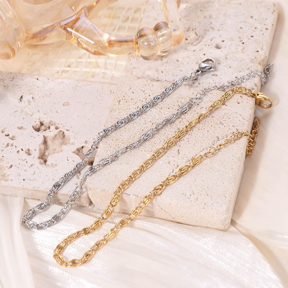 Paper Clip Hands Jewelry Thin Gold Bracelets Women Fashion Stainless Steel Bracelet Gift