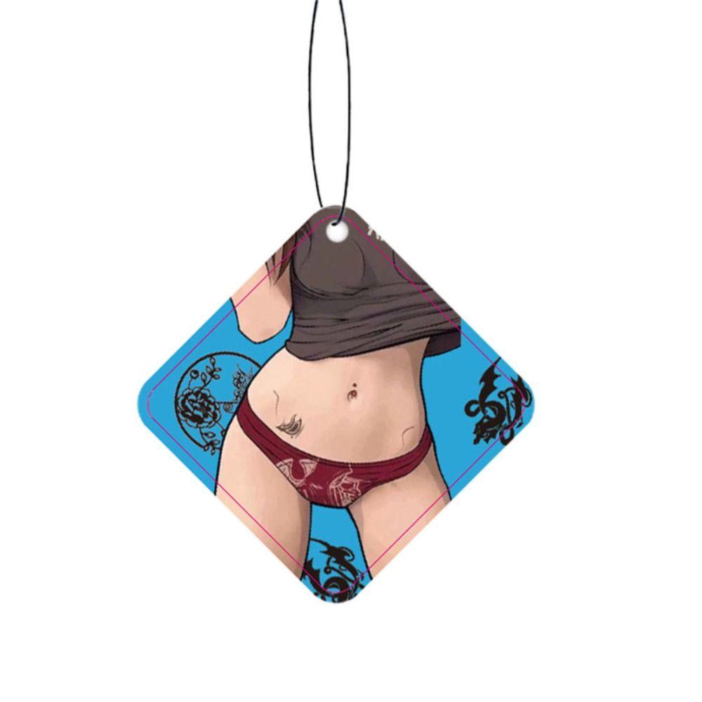 Paper Car Fragrance Hanging Decoration Flower Car Rearview Hanging Ornament Fan Gifts