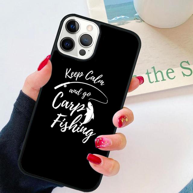 Carp Fishing Quotes coque Phone Case for iPhone 17 Air 16 Coque 15 14 12 13 PLUS 11 PRO MAX Cover Funda