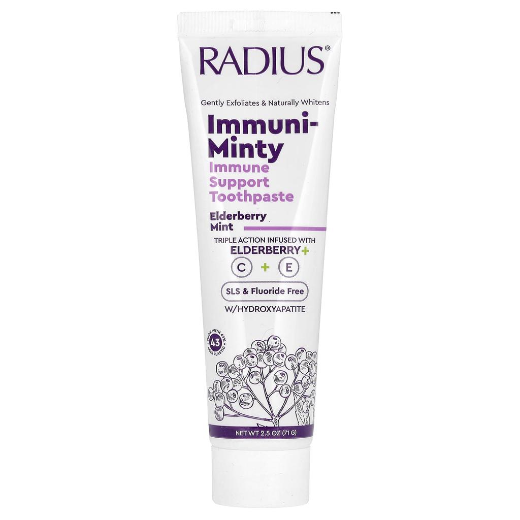 RADIUS Immuni-Minty, зубная паста для повышения иммунитета, бузина и мята, 2,5 унции (71 г)