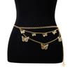 Punk Metal Three-dimensional Hollow Butterfly Waist Chain Trend Metal Body Chain Hip-hop Sexy Summer Beach Jewelry