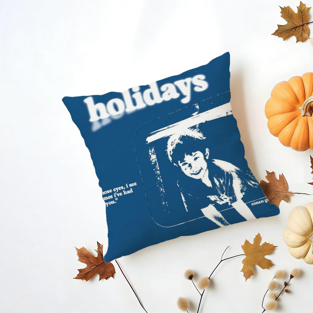 Conan Gray Holidays Cushion Cover Iceland Washable Linen Soft for Daily Sofa Bed Home Room Decor