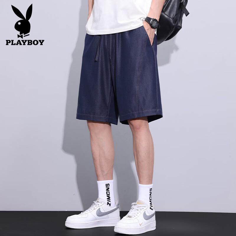 PLAYBOY Мужские джинсовые шорты из ледяного шелка