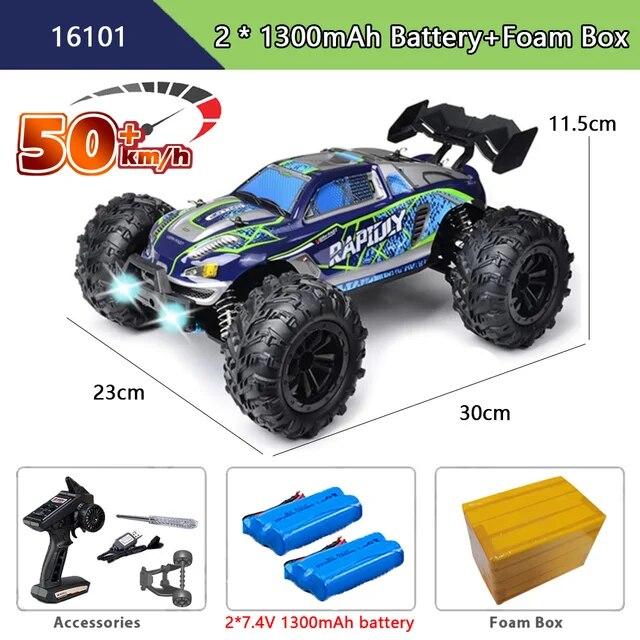 Новый автомобиль 4x4 с дистанционным управлением, 50 км/ч, со светодиодными фонарями, внедорожный 4x4, высокоскоростной дрифтовый монстр-трак, бесщеточный гоночный автомобиль для детей и взрослых, игрушки в подарок